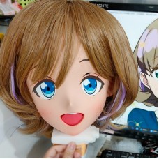 (GLA019)Customize Character'! Female/Girl Resin Full/Half Head With Lock Anime Cosplay Japanese Animego Kigurumi Mask